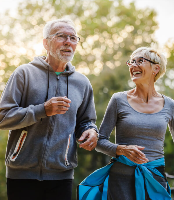 old couple joggin