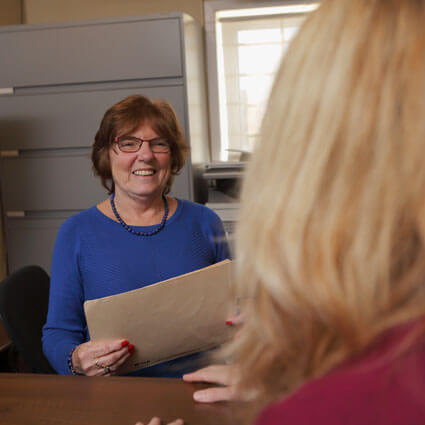 Sheila at front desk