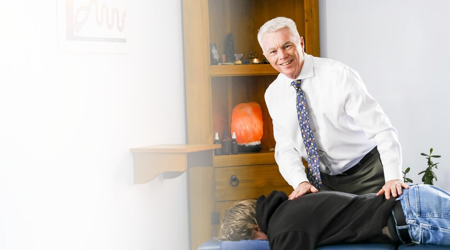 Integrative Chiropractic Chiropractor Dr. Peter Fisk adjusting patient