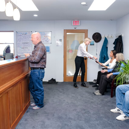 group in waiting room