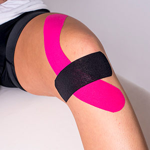 rock tape on a knee