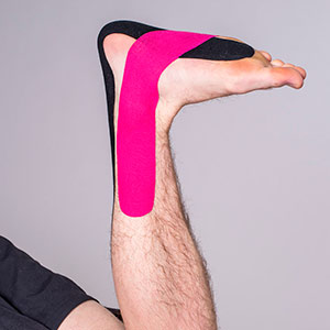 rock tape on a foot