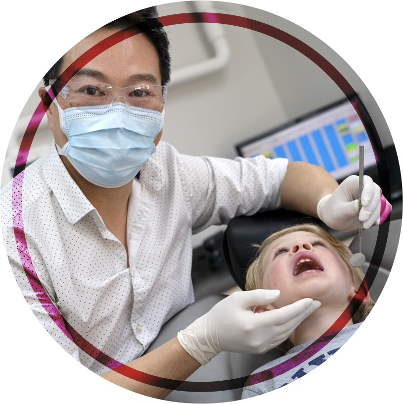 child in dental chair