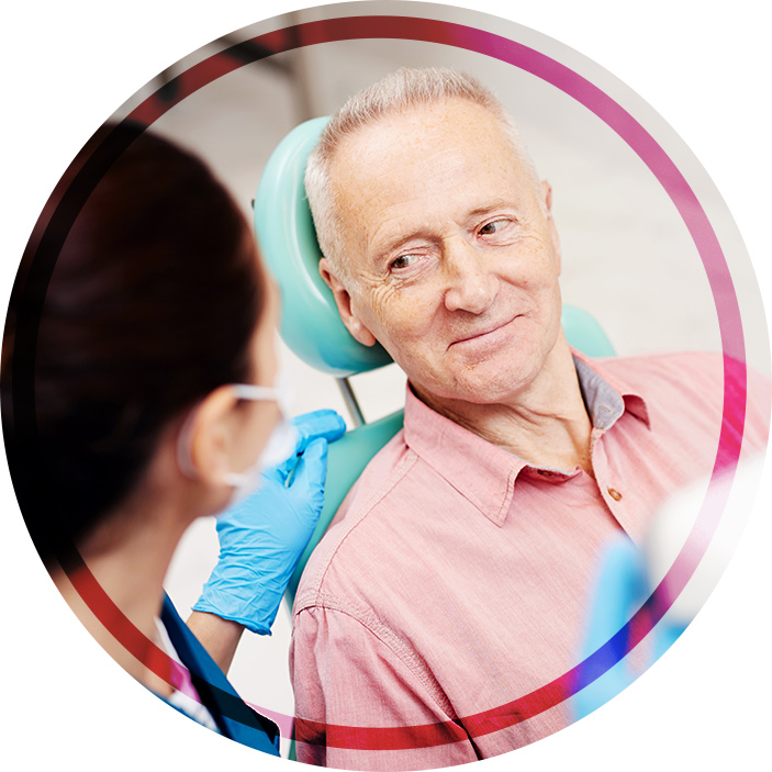 Man smiling in dental chair