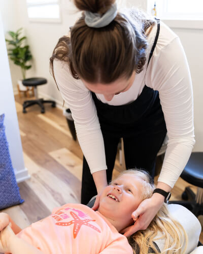 Adjusting child's head