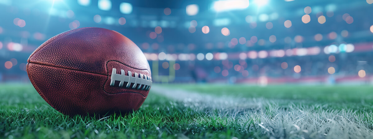 Football on field