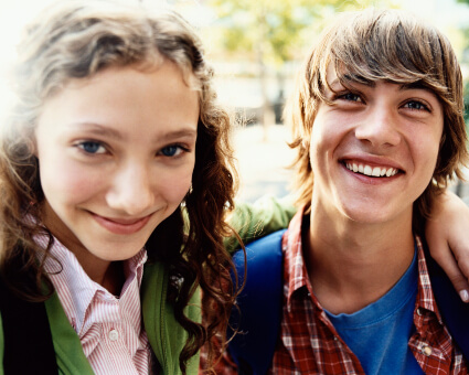 Teenage brother and sister