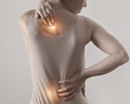 Woman with back pain