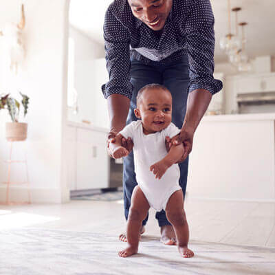 Baby learning to walk