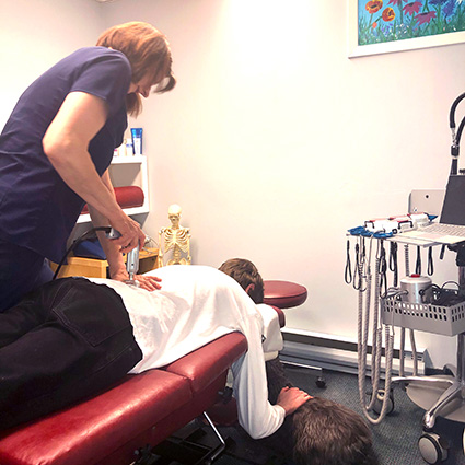 Instrument adjustment by Dr. Christine