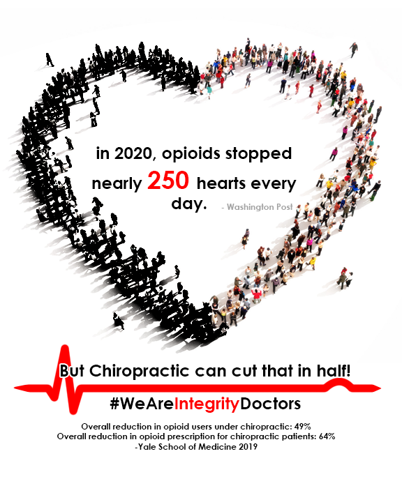 Heart made of standing people. In 2020 opioids stopped nearly 25 hearts every day.