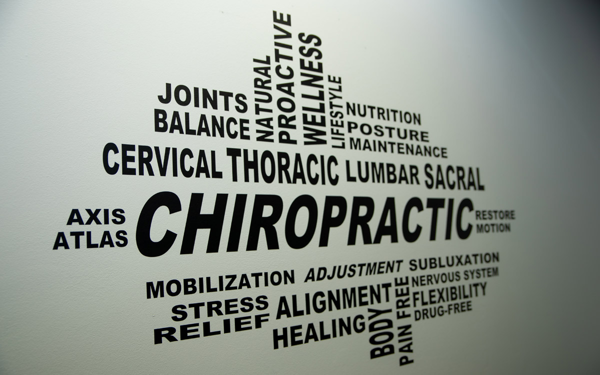 Wall of inspirational chiropractic quotes