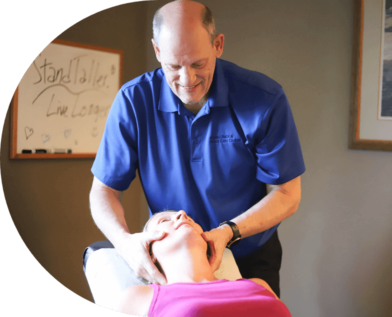 Inver Grove Heights patient neck adjustment at Cahill Back & Neck Care Center