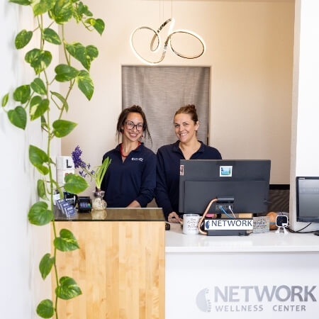 Smiling reception staff