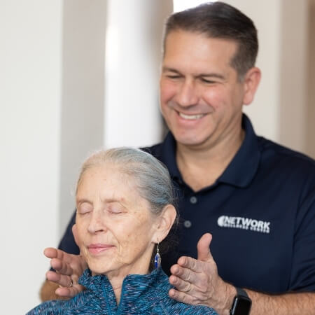 Female patient shoulder adjustment