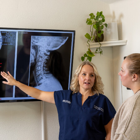 Boulder patient in a chiropractic consultation