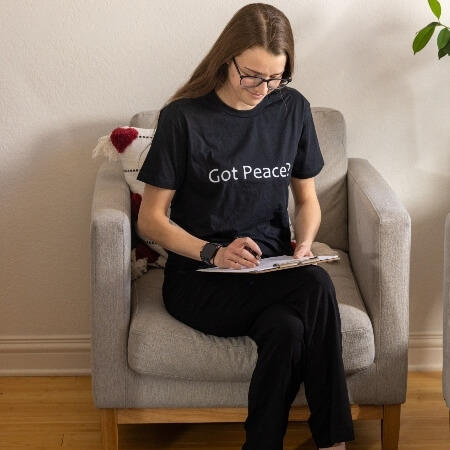 Patient completing paperwork