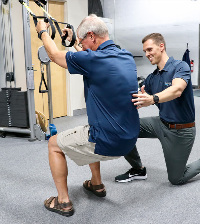 Man doing physiotherapy