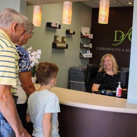 Evansville patients checking in at Dickinson Chiropractic & Acupuncture