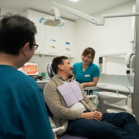 St Leonards dentists talking with patient