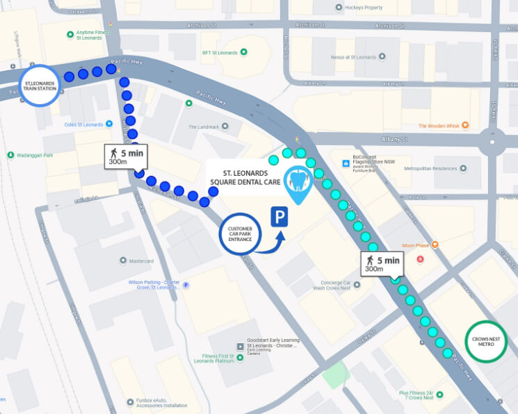 St. Leonards Square Dental Care map and directions