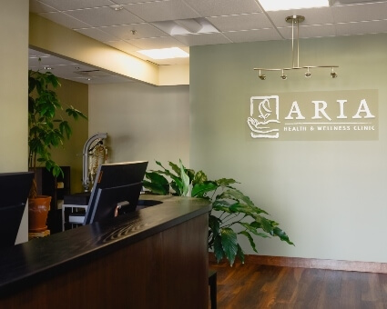 Aria Health and Wellness Clinic front desk