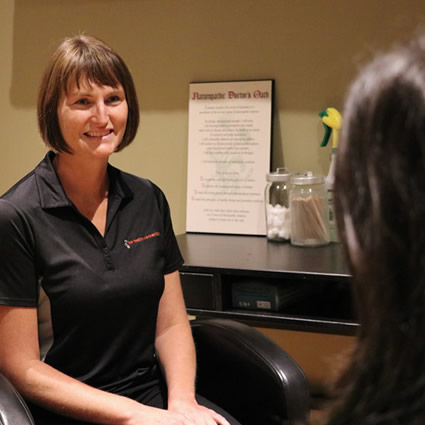 Dr. Erika meeting with patient