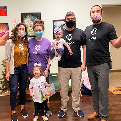 group photo of patients smiling