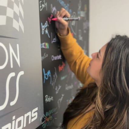 Writing on wellness wall