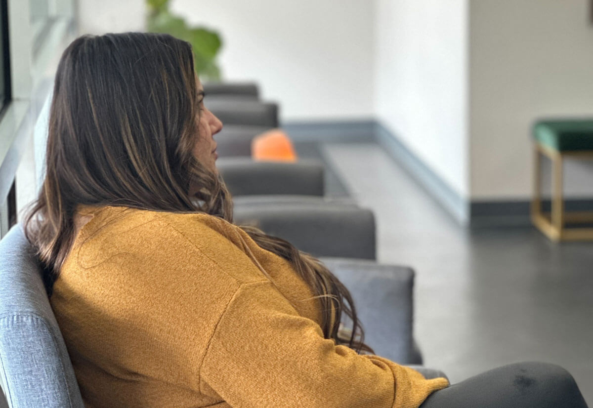 patient in waiting room
