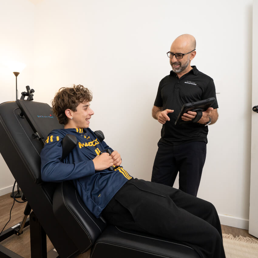 patient on decompression table