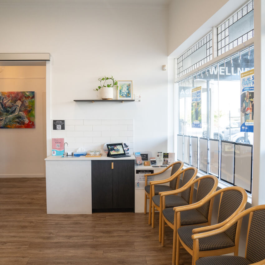 our waiting area