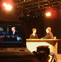 Dr. Hasemeier on the set of Getting Healthy