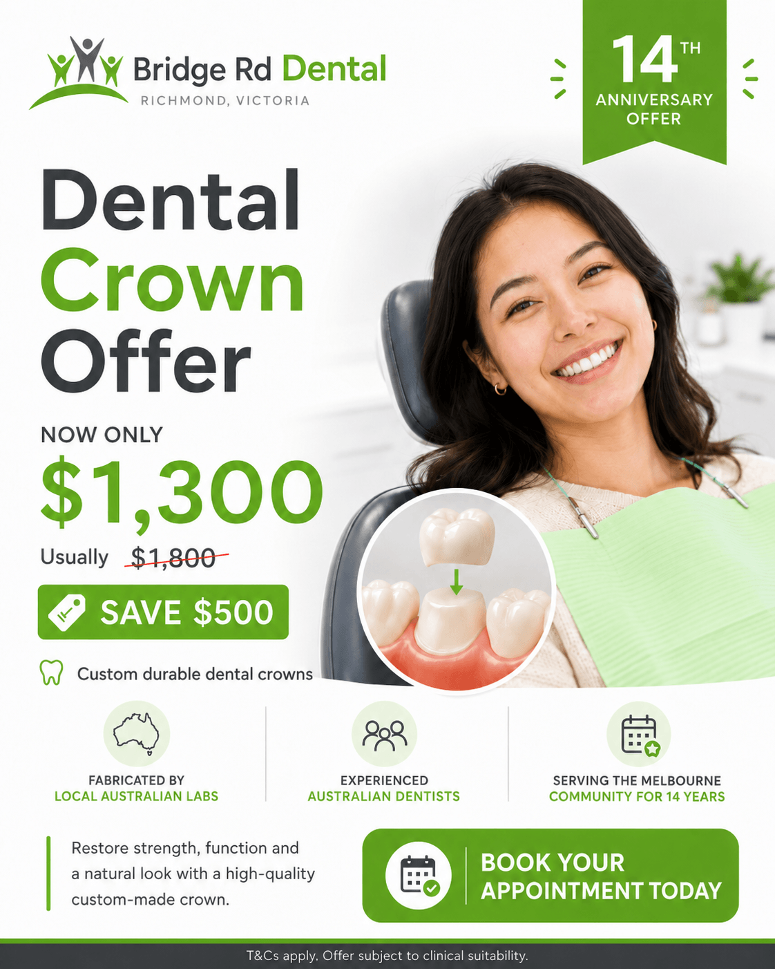 Dental Crown Offer - Now Only $1,300