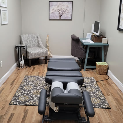 Chiropractic treatment room