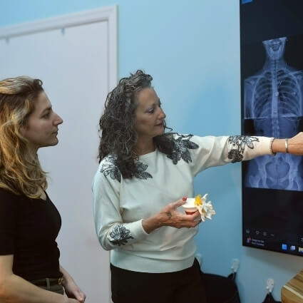 Dr Carol talking with patient