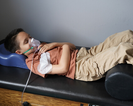Pediatric patient receiving Oxygen Therapy