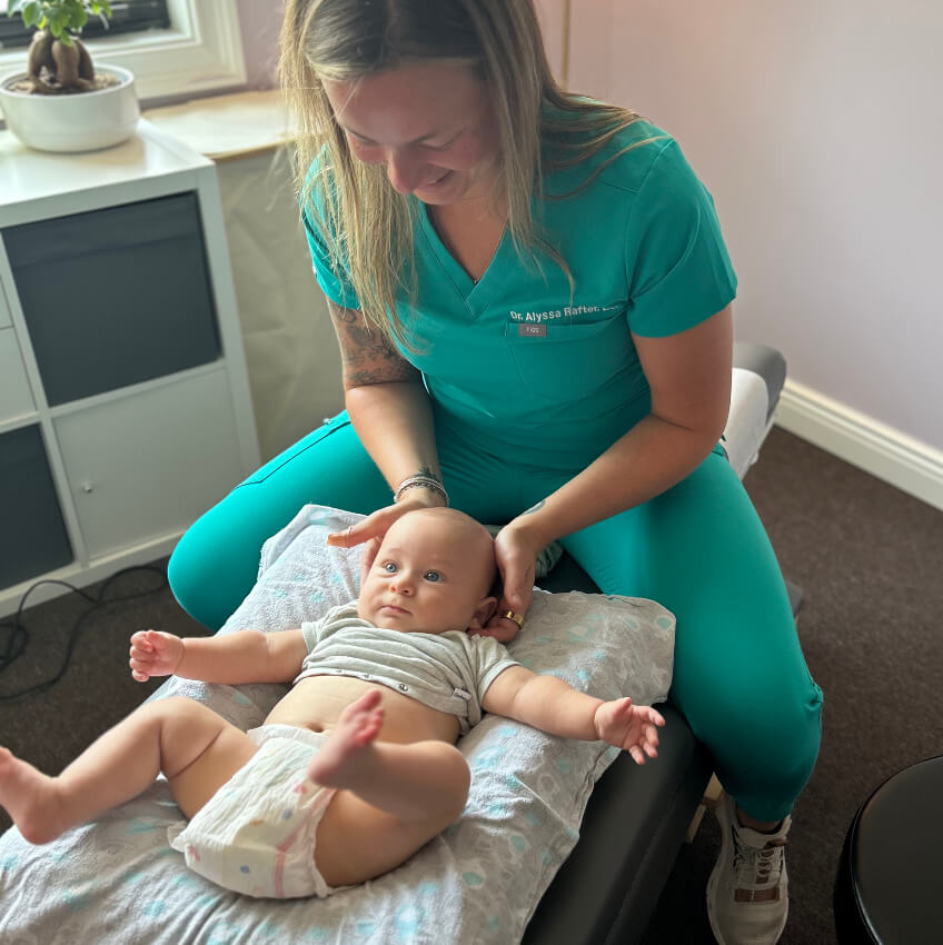 baby having headexamined