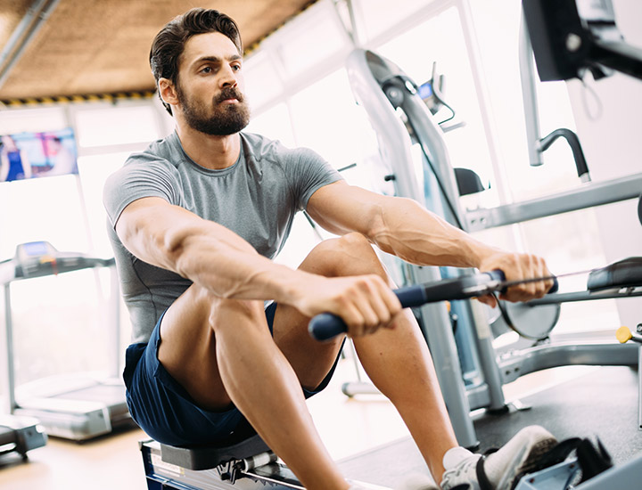 active athlete working out