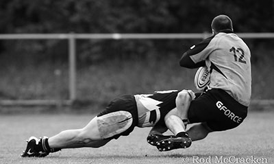 Dr Pieter playing rugby