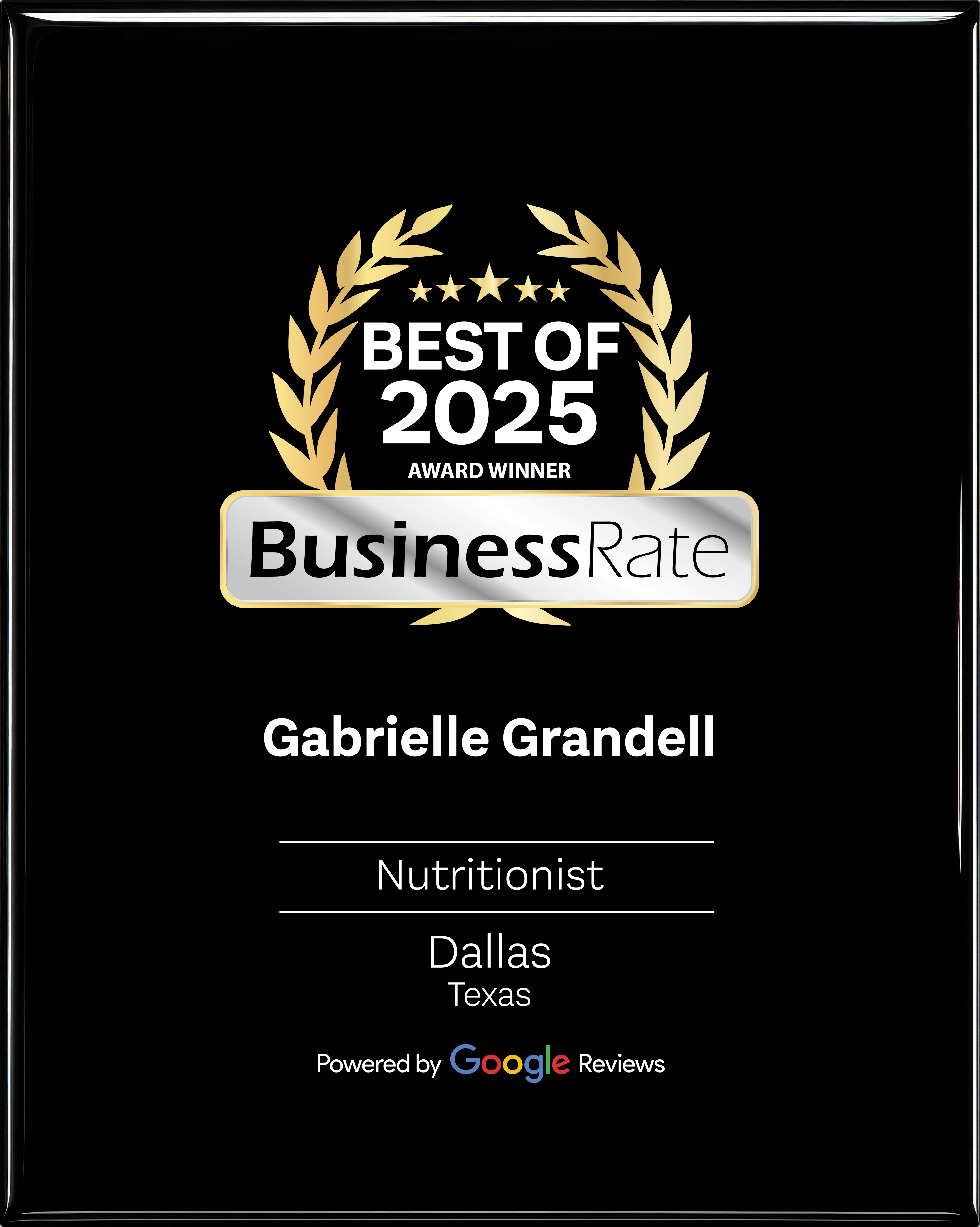BusinessRate Best of 2025 Award Winner