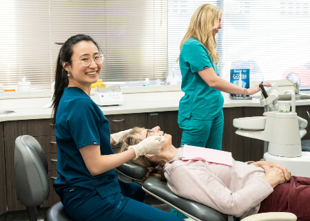 Shenton Park patient receiving a dental checkup