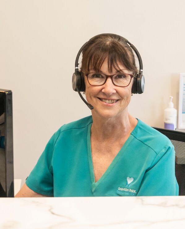 staff wearing headphone