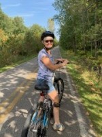 Nancy on bike