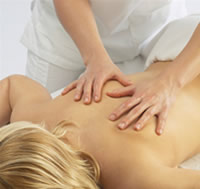Patient receives a massage in Toledo