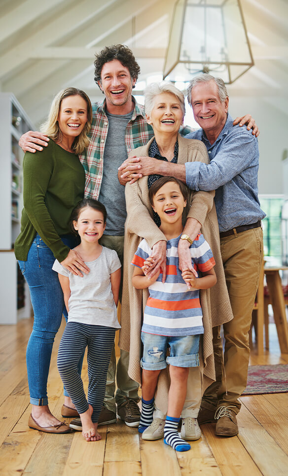 multigeneration family smiling