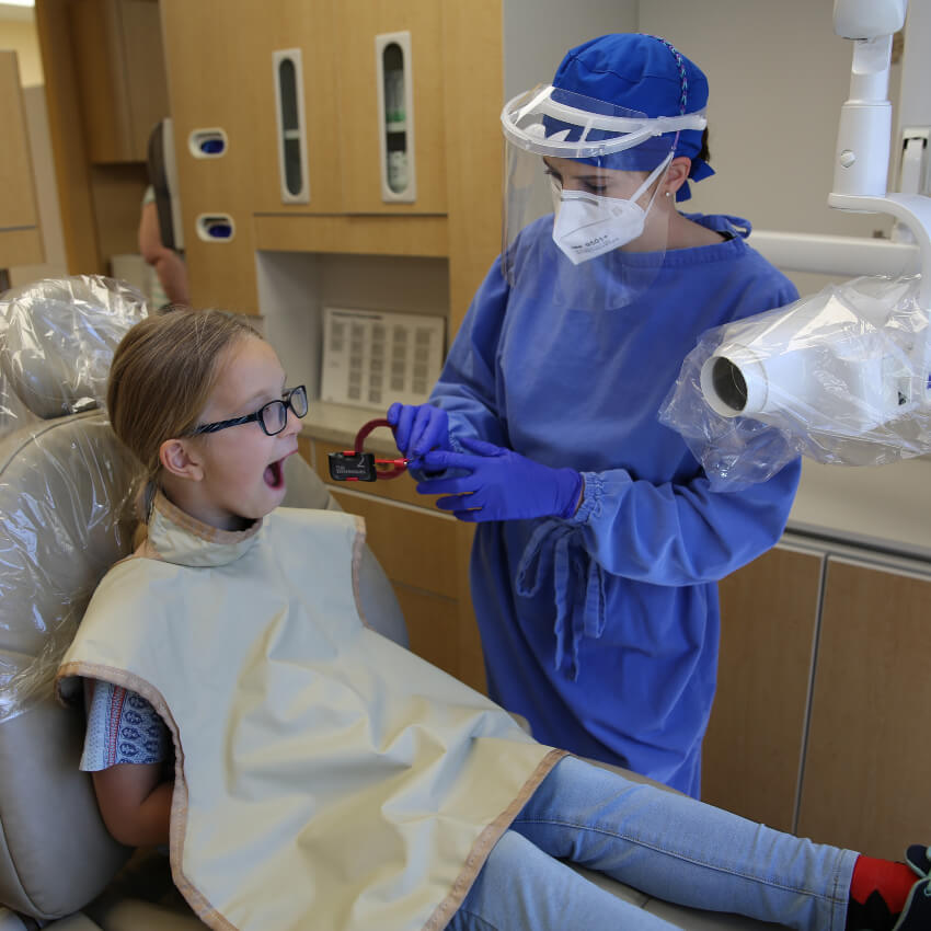 kid having xrays taken