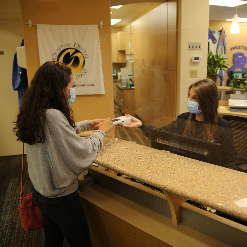 patient at our front desk