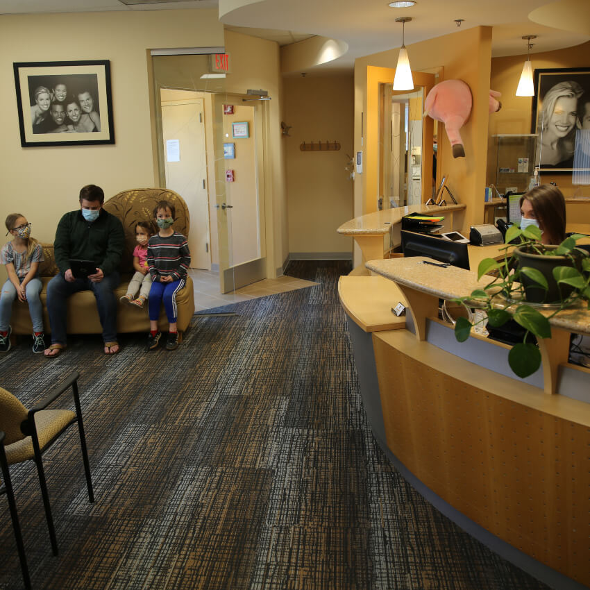 family in our waiting area