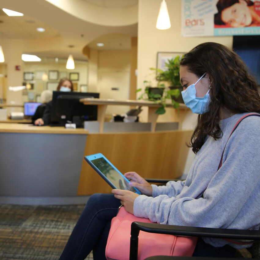 woman in our waiting area